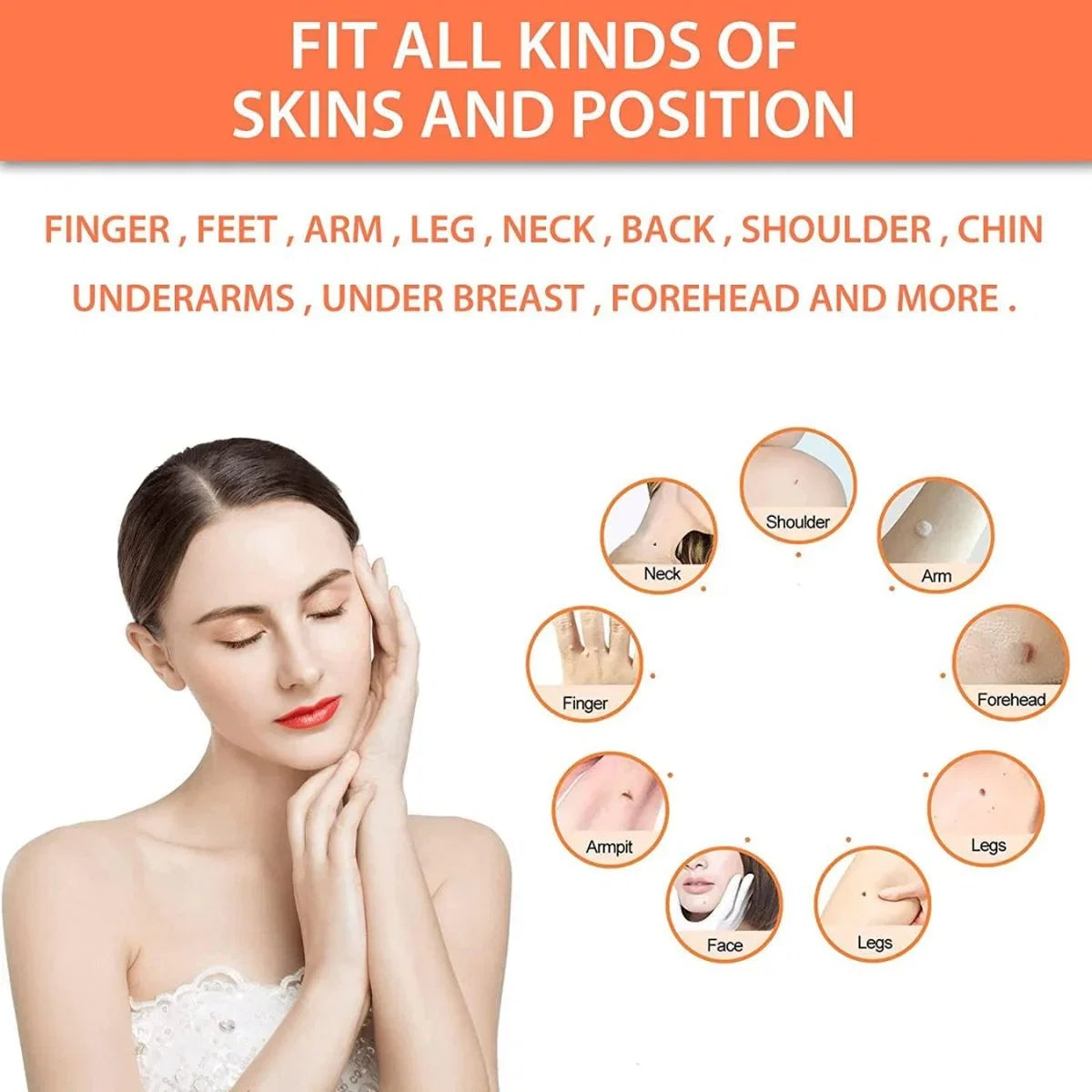 DermaSmooth Skin Tag Remover Patch | Fast, Safe & Painless Skin Tag & Mole Removal | Nano-Microneedle Technology | 72 Patches