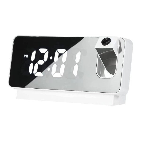 Screen Projection Alarm Clock Display Time, Date & Temperature. Perfect for Home