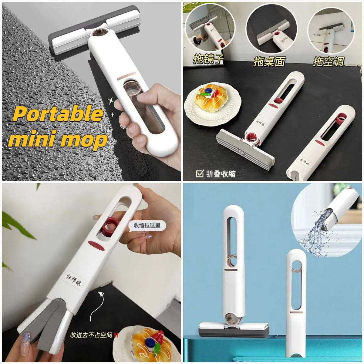 Portable Mini Mop Home Kitchen Cleaning Mop