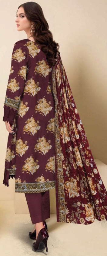 Khaadi Viscose Unstitched L 3 Pieces Casual Wear | Winter 23