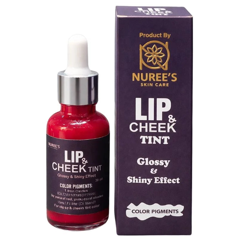 Glossy Lip & Cheek Tint | High-Shine Finish, Long-Lasting Color Pigments & Moisturizing Oils