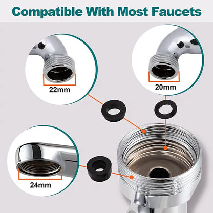 Metal 1080° Universal Rotation Faucet Sprayer Head 22/24mm