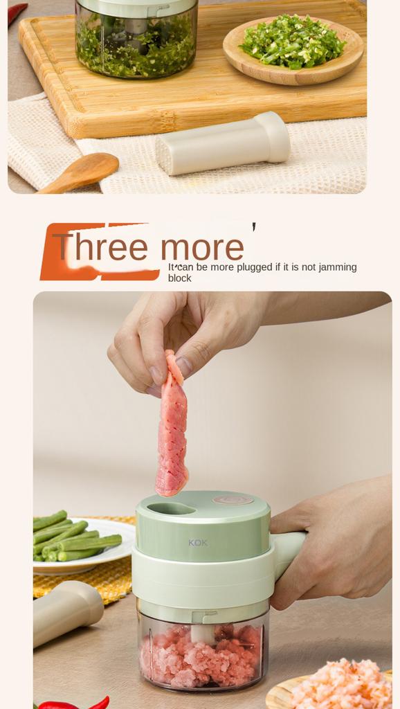 Multi-Functional 4 In 1 Electric Handheld Cooking Hammer Food Chopper